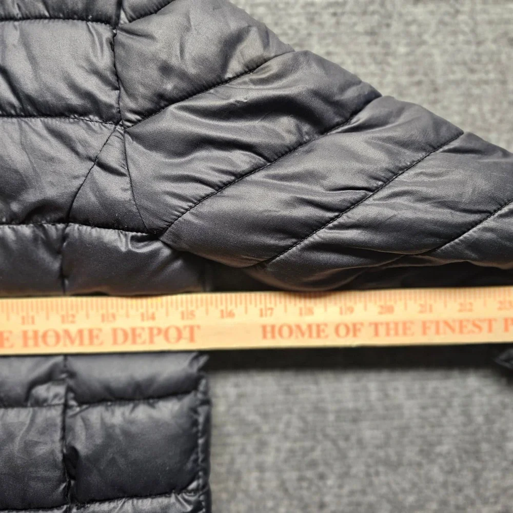 Old Navy Frost Free Hooded Puffer Jacket Kids Size M 8 Black Quilted Zip Up Coat
